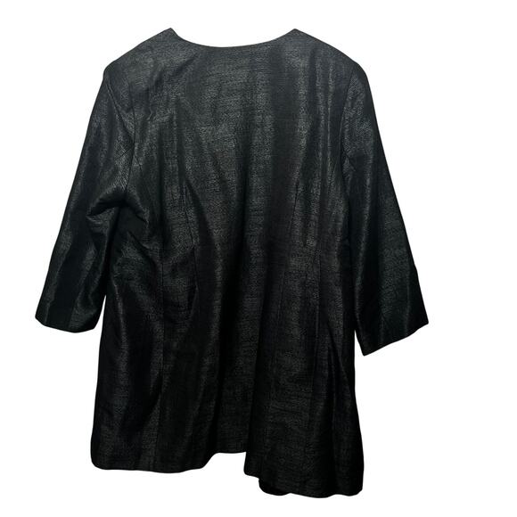 Eileen Fisher Jacket Tank Set Gray Silver Silk Evening Office Holiday 2 Pc XL - Picture 7 of 10